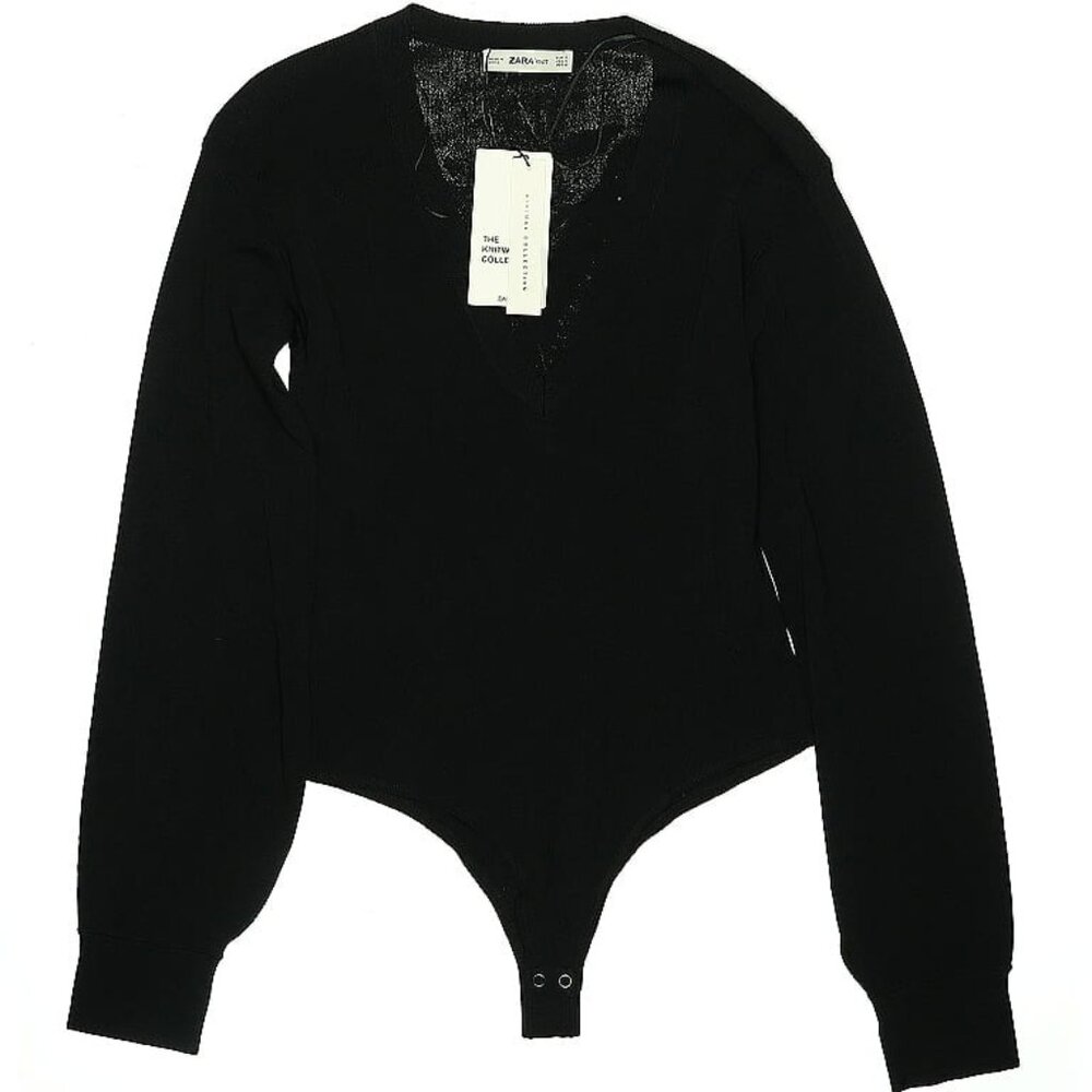 Zara Knit V-Neck Bodysuit